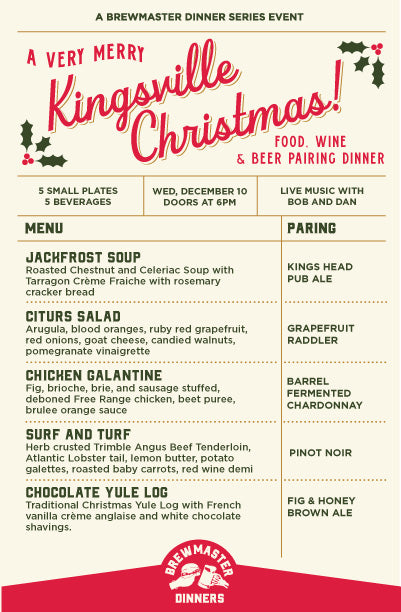Brewmaster Dinner: A Very Merry Kingsville Christmas